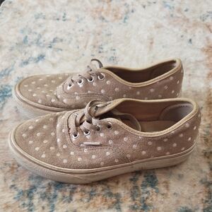 Vans Women's Tan Polka Dot Shoes